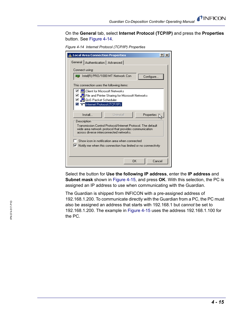 INFICON Guardian EIES Controller User Manual | Page 107 / 160