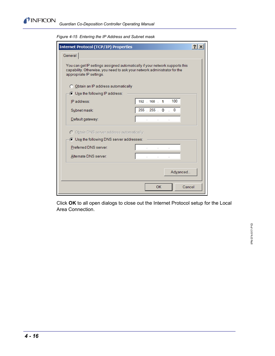 INFICON Guardian EIES Controller User Manual | Page 108 / 160