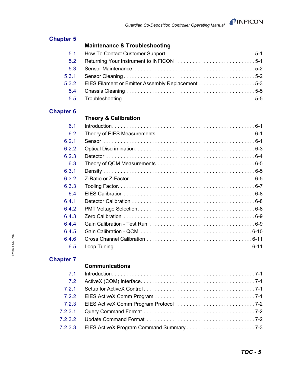 INFICON Guardian EIES Controller User Manual | Page 13 / 160