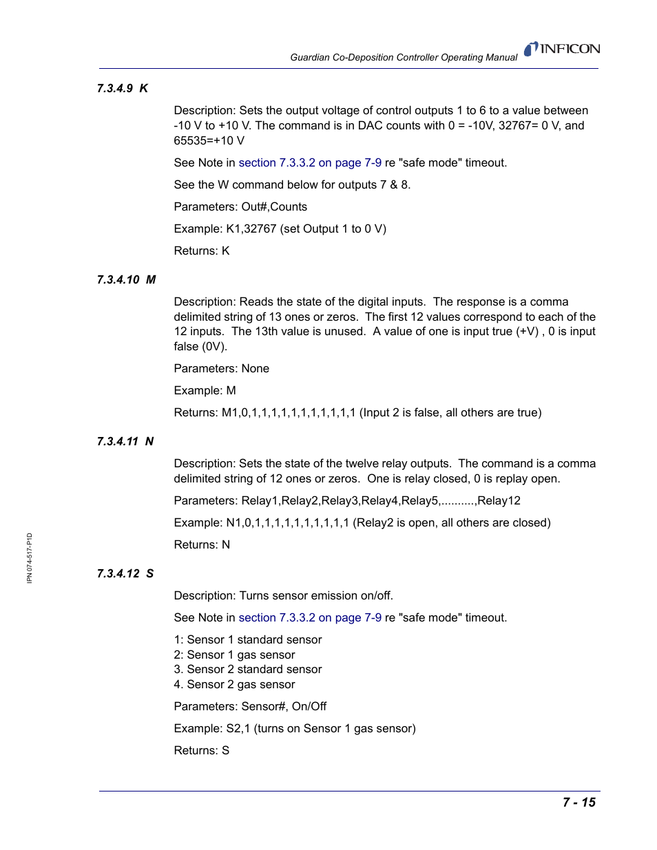 10 m, 11 n, 12 s | INFICON Guardian EIES Controller User Manual | Page 153 / 160