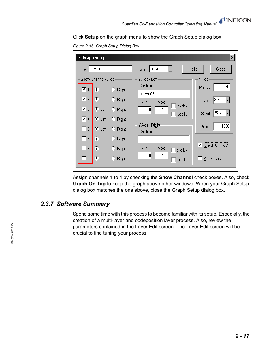 7 software summary | INFICON Guardian EIES Controller User Manual | Page 41 / 160