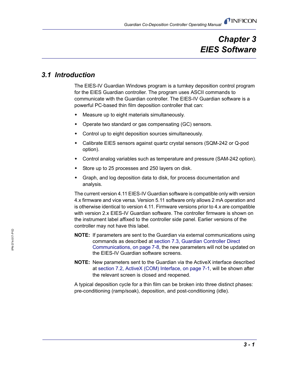 Chapter 3 eies software, 1 introduction, Chapter 3 | Ratio display grid on | INFICON Guardian EIES Controller User Manual | Page 53 / 160