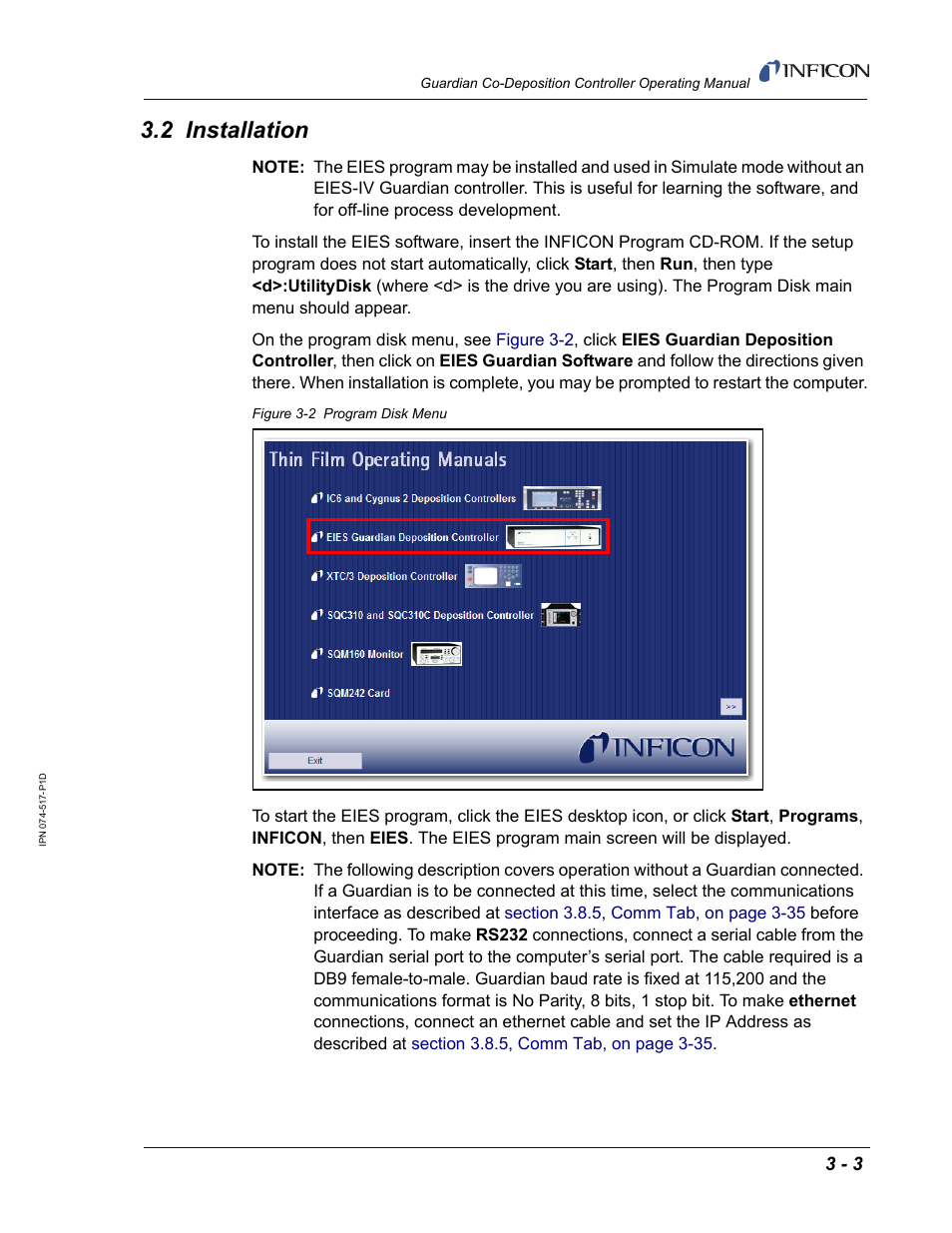 2 installation | INFICON Guardian EIES Controller User Manual | Page 55 / 160