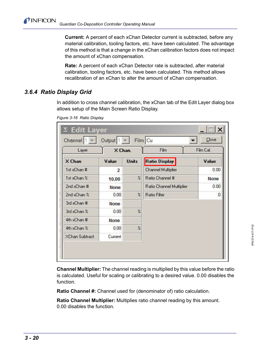 4 ratio display grid | INFICON Guardian EIES Controller User Manual | Page 72 / 160