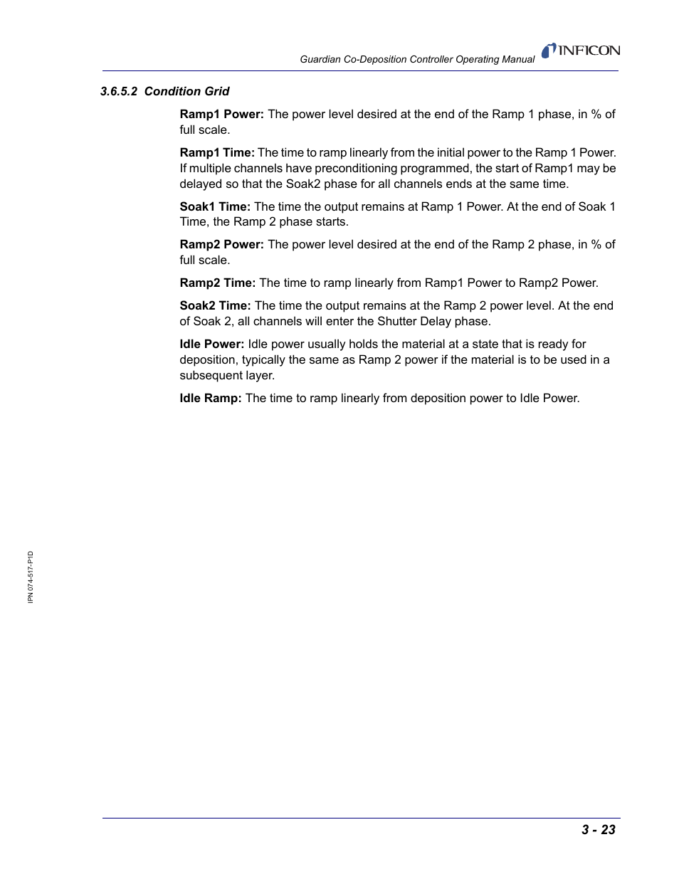 2 condition grid | INFICON Guardian EIES Controller User Manual | Page 75 / 160