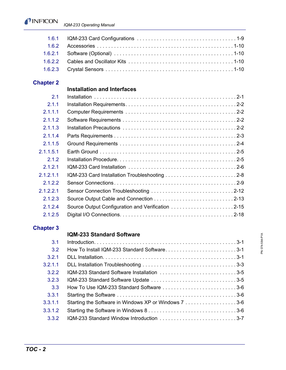 INFICON IQM-233 Thin Film Deposition Controller PCI-Express Card Operating Manual User Manual | Page 10 / 114