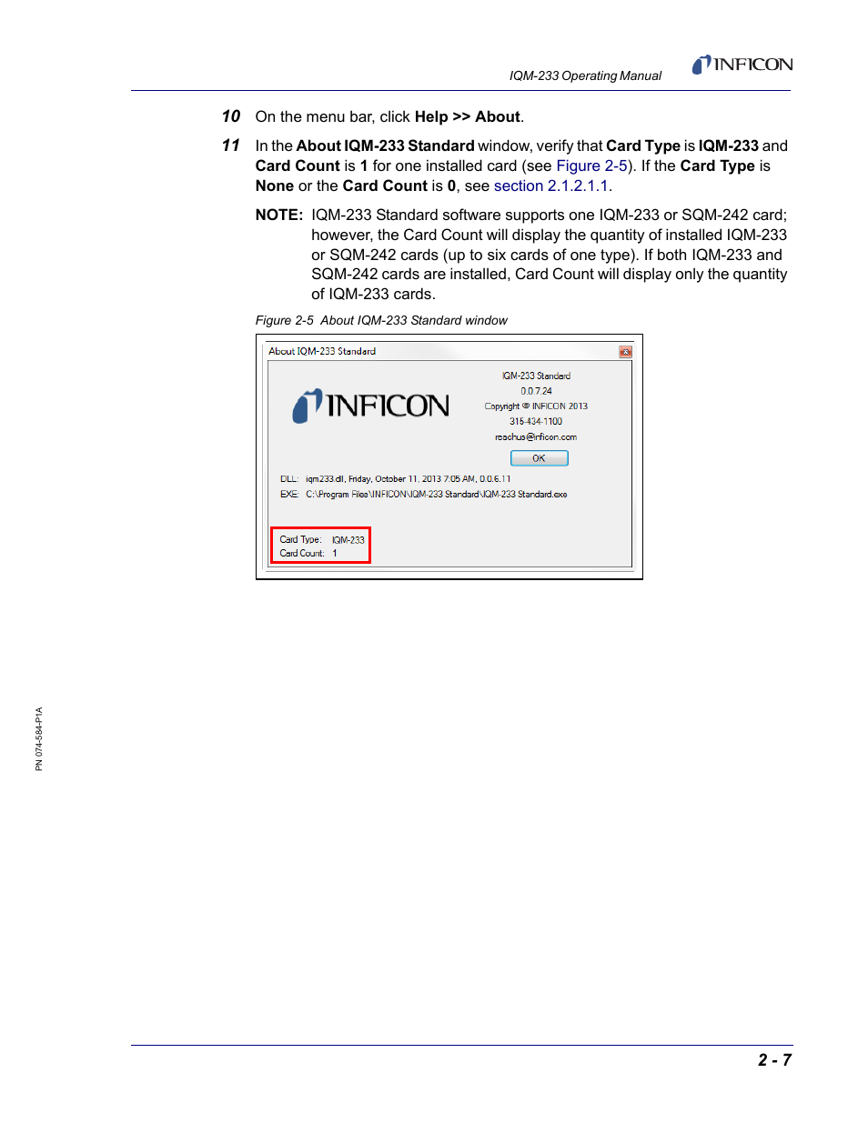 INFICON IQM-233 Thin Film Deposition Controller PCI-Express Card Operating Manual User Manual | Page 29 / 114