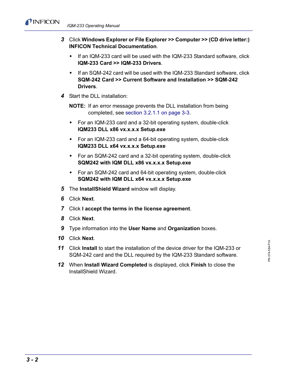INFICON IQM-233 Thin Film Deposition Controller PCI-Express Card Operating Manual User Manual | Page 42 / 114