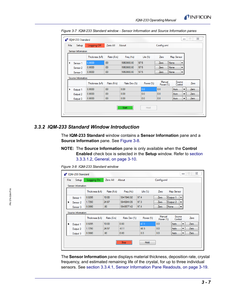 2 iqm-233 standard window introduction, Layed. see, Figure 3-7 | INFICON IQM-233 Thin Film Deposition Controller PCI-Express Card Operating Manual User Manual | Page 47 / 114