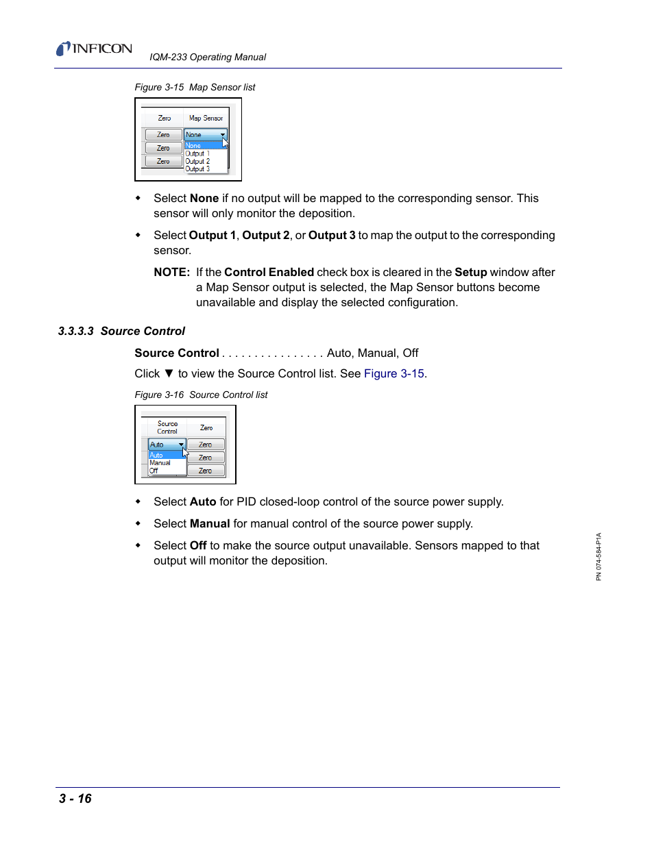 3 source control, Section 3.3.3.3, Figure 3-15 | INFICON IQM-233 Thin Film Deposition Controller PCI-Express Card Operating Manual User Manual | Page 56 / 114