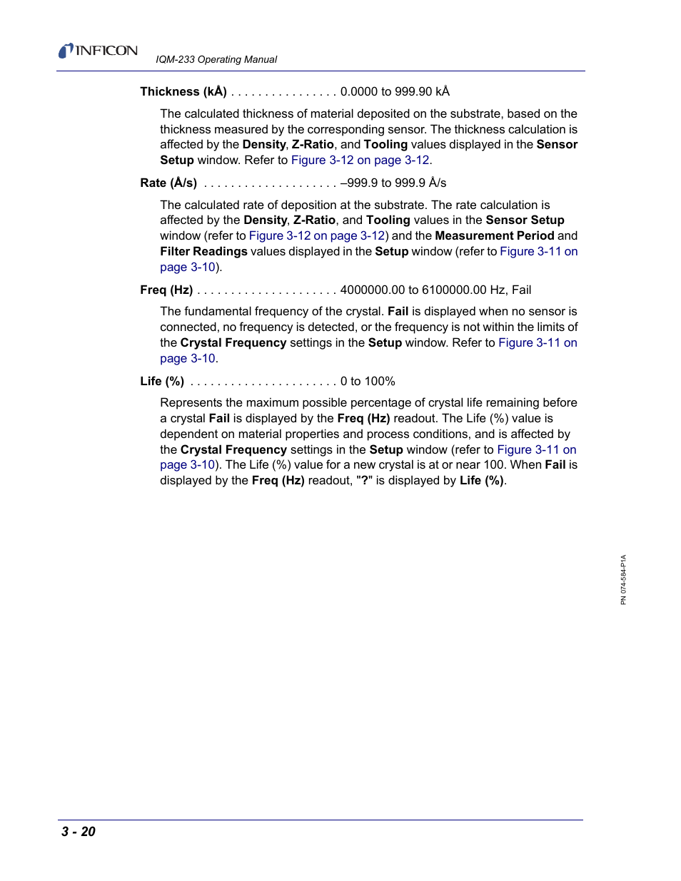 INFICON IQM-233 Thin Film Deposition Controller PCI-Express Card Operating Manual User Manual | Page 60 / 114