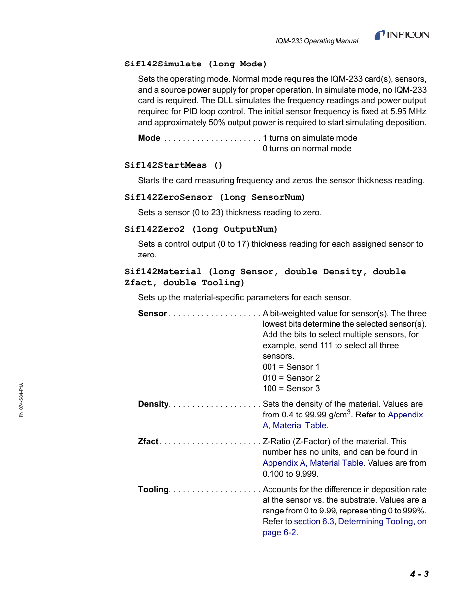 INFICON IQM-233 Thin Film Deposition Controller PCI-Express Card Operating Manual User Manual | Page 69 / 114