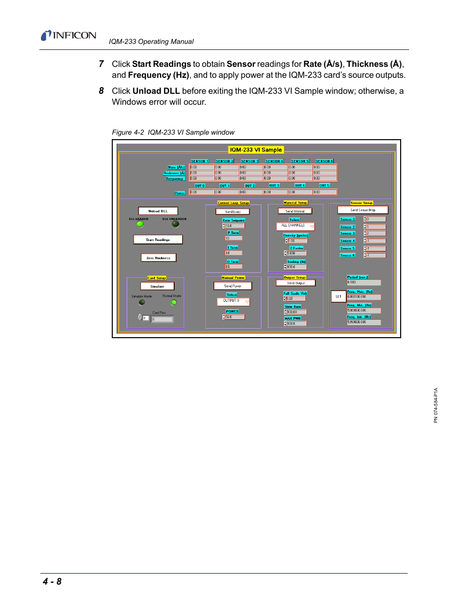 Figure 4-2 | INFICON IQM-233 Thin Film Deposition Controller PCI-Express Card Operating Manual User Manual | Page 74 / 114