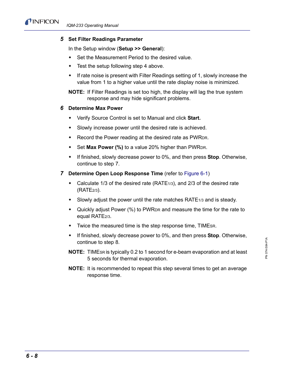 INFICON IQM-233 Thin Film Deposition Controller PCI-Express Card Operating Manual User Manual | Page 94 / 114