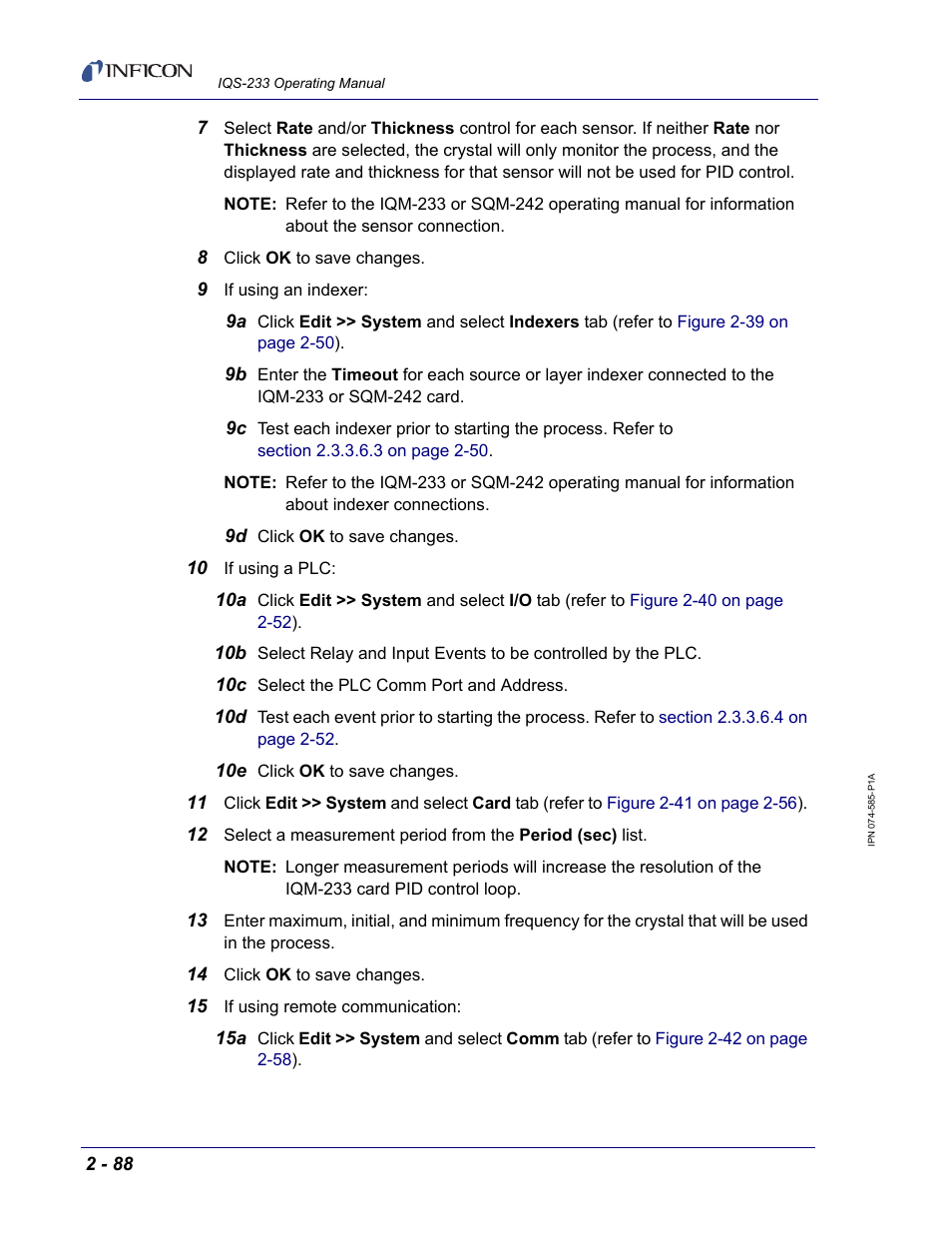 INFICON IQM-233 Thin Film Deposition Controller PCI-Express Card Codeposition Software Operating Manual User Manual | Page 108 / 136