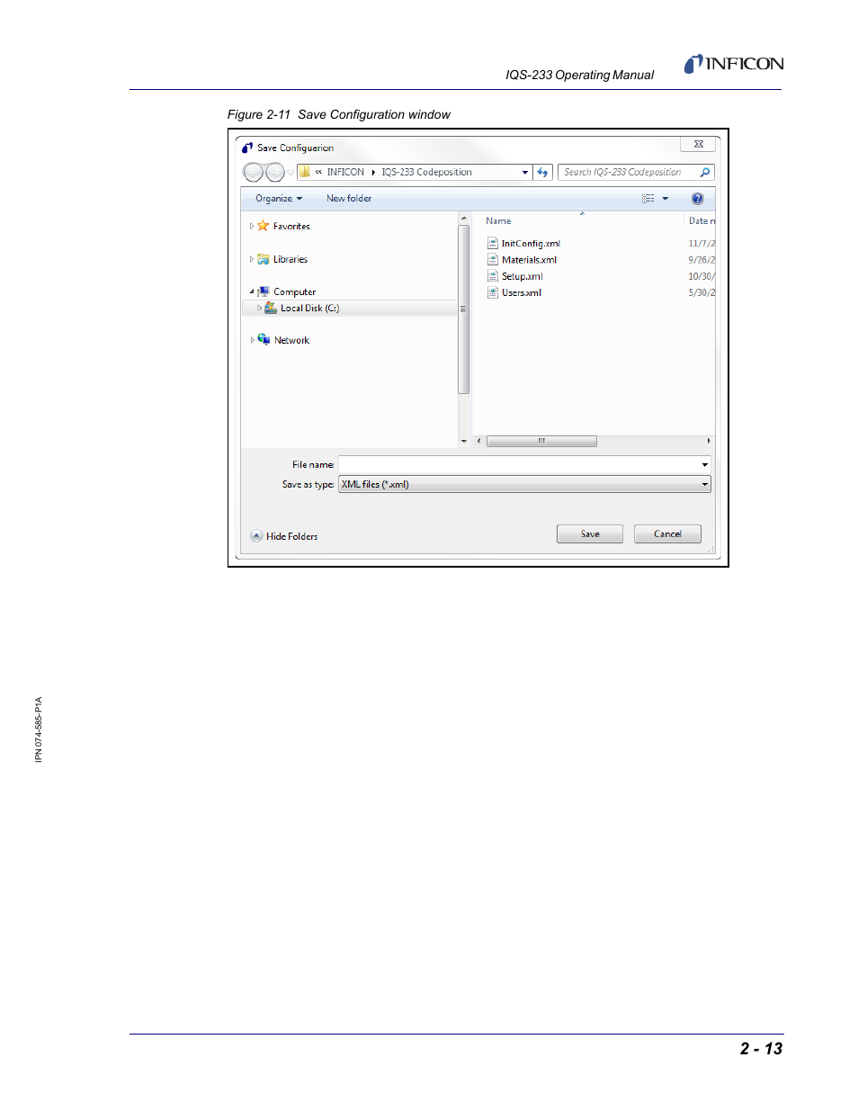 INFICON IQM-233 Thin Film Deposition Controller PCI-Express Card Codeposition Software Operating Manual User Manual | Page 33 / 136