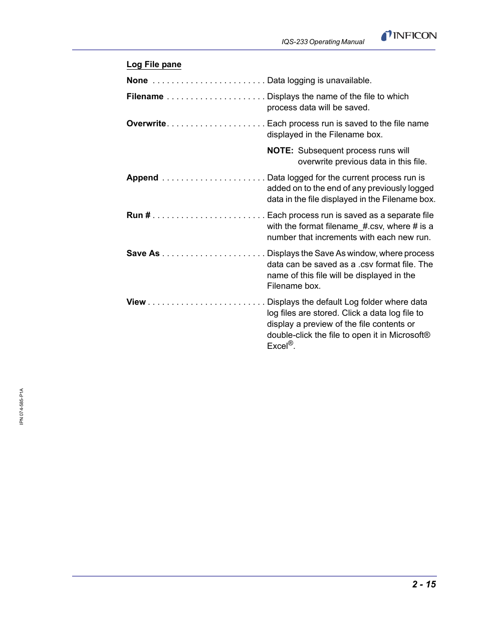 INFICON IQM-233 Thin Film Deposition Controller PCI-Express Card Codeposition Software Operating Manual User Manual | Page 35 / 136
