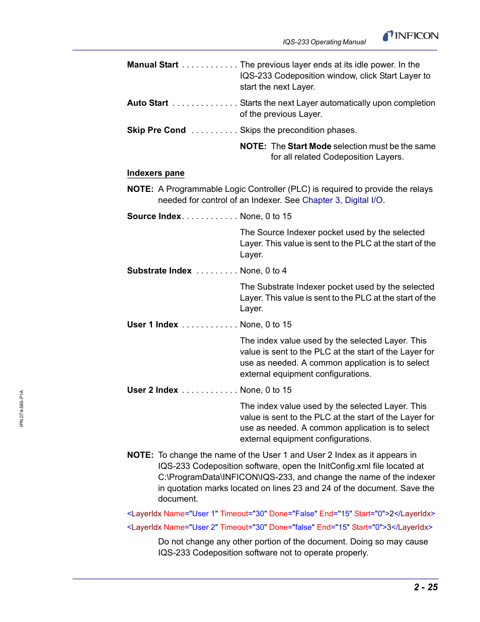 INFICON IQM-233 Thin Film Deposition Controller PCI-Express Card Codeposition Software Operating Manual User Manual | Page 45 / 136