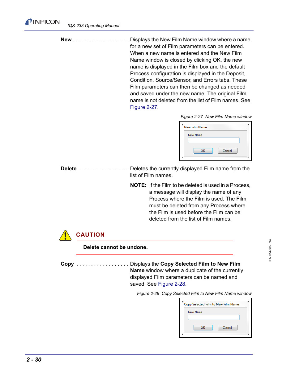 Caution | INFICON IQM-233 Thin Film Deposition Controller PCI-Express Card Codeposition Software Operating Manual User Manual | Page 50 / 136