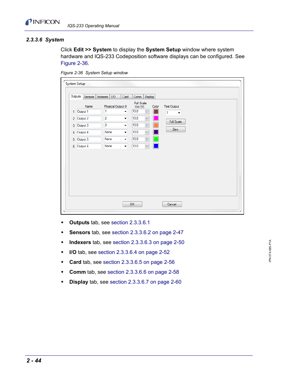 6 system, Figure, Refer to | INFICON IQM-233 Thin Film Deposition Controller PCI-Express Card Codeposition Software Operating Manual User Manual | Page 64 / 136