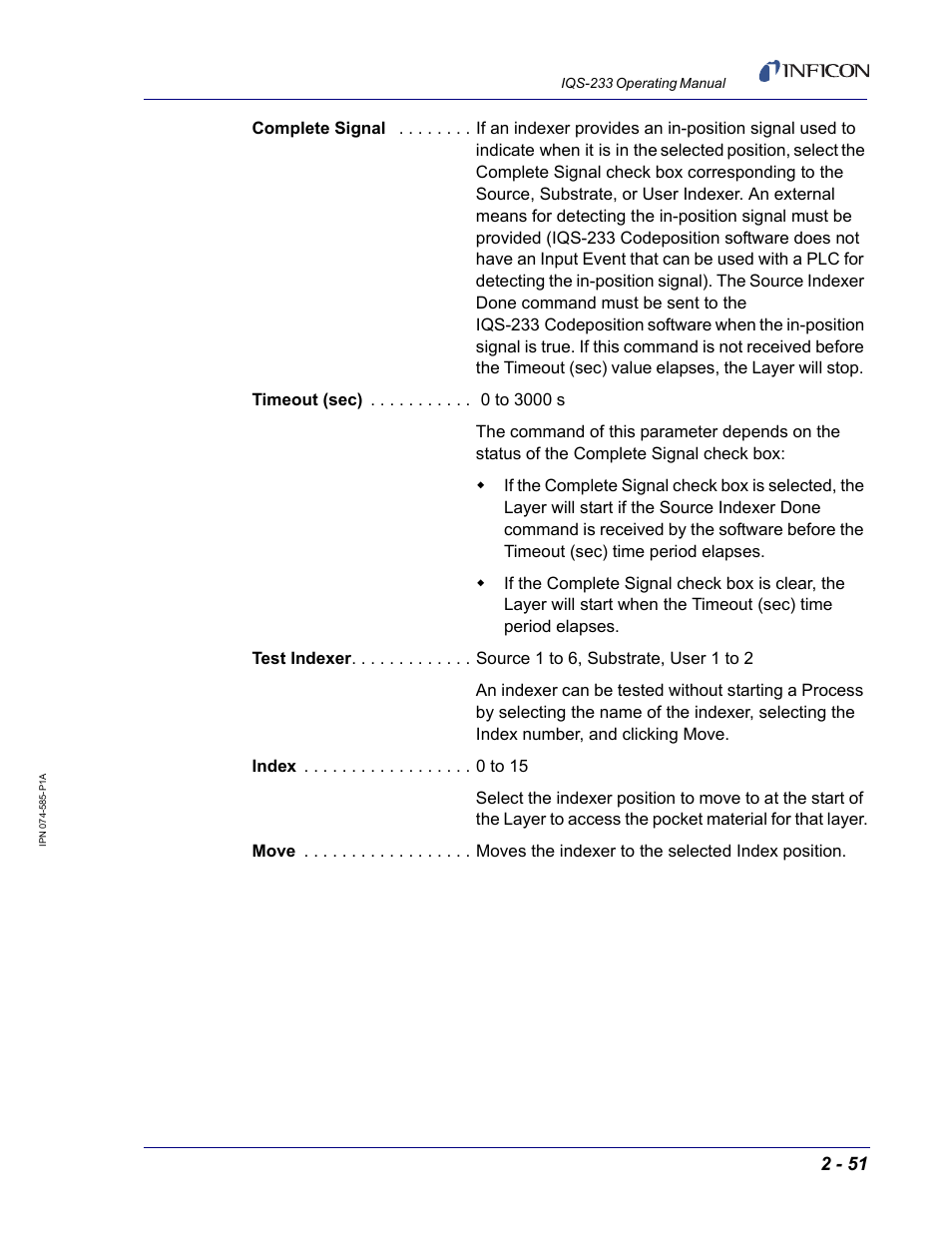 INFICON IQM-233 Thin Film Deposition Controller PCI-Express Card Codeposition Software Operating Manual User Manual | Page 71 / 136