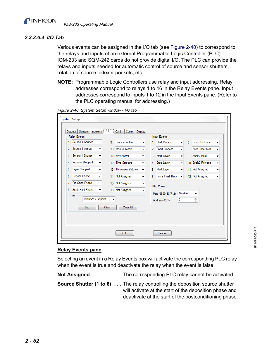 4 i/o tab | INFICON IQM-233 Thin Film Deposition Controller PCI-Express Card Codeposition Software Operating Manual User Manual | Page 72 / 136