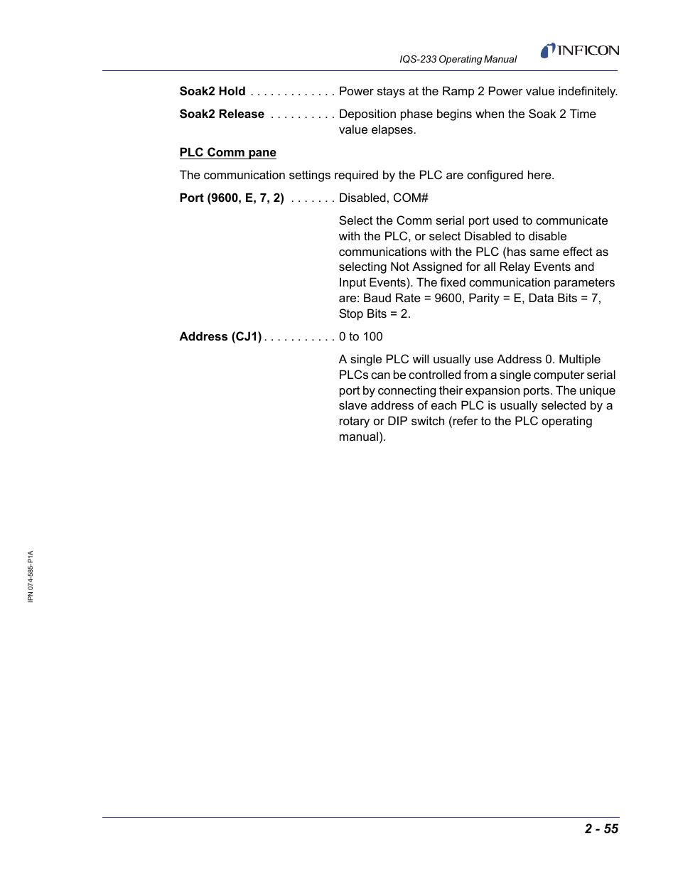 INFICON IQM-233 Thin Film Deposition Controller PCI-Express Card Codeposition Software Operating Manual User Manual | Page 75 / 136