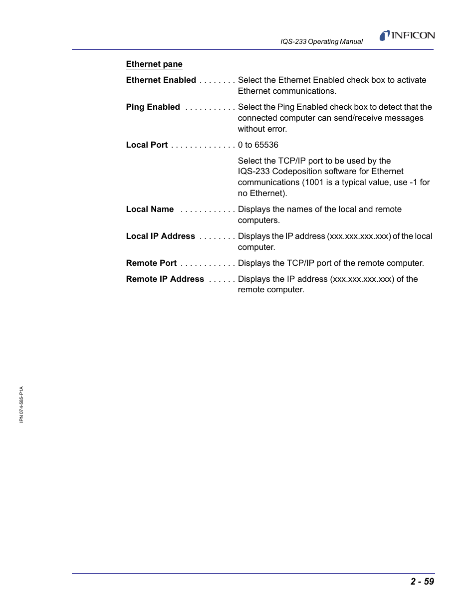 INFICON IQM-233 Thin Film Deposition Controller PCI-Express Card Codeposition Software Operating Manual User Manual | Page 79 / 136