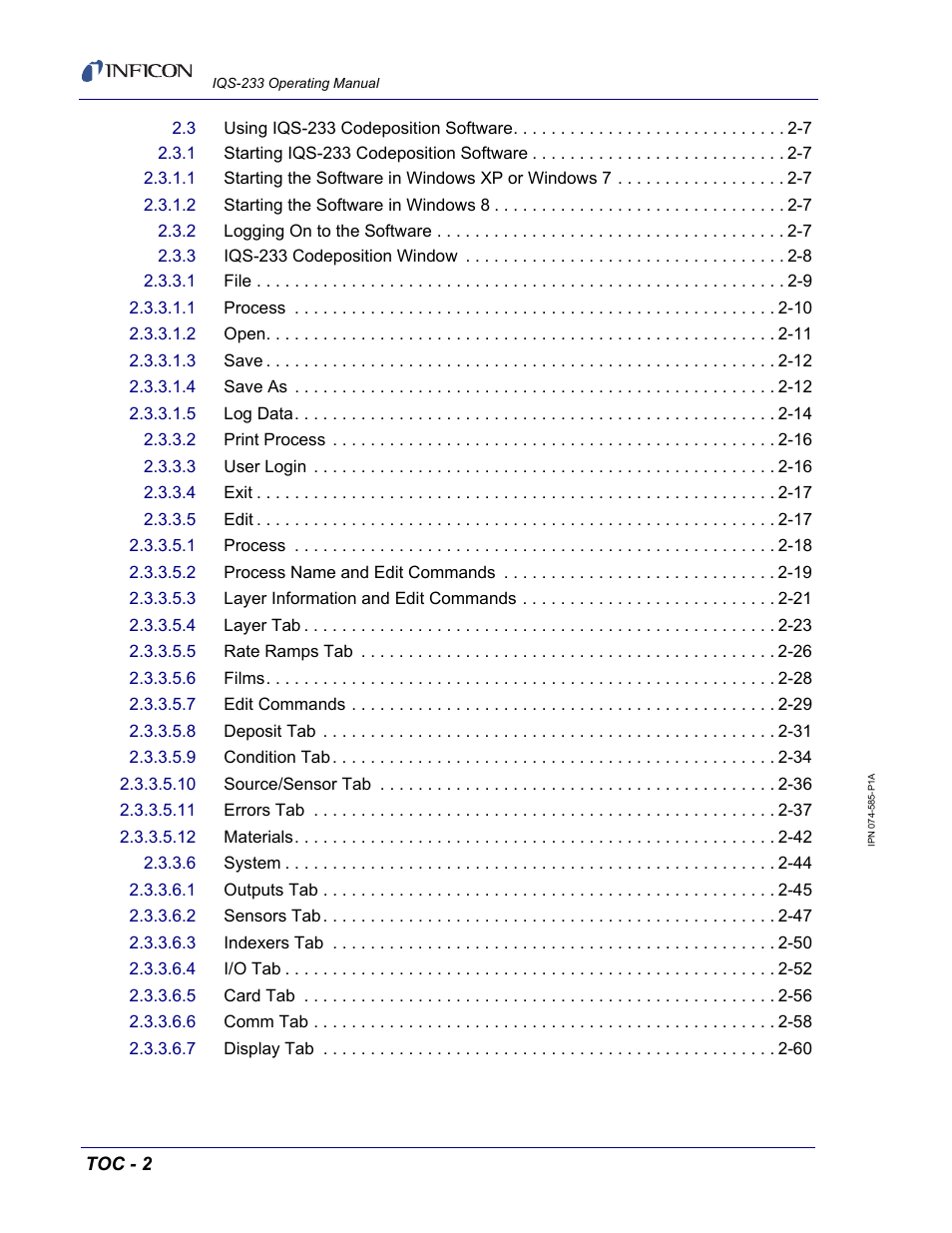 INFICON IQM-233 Thin Film Deposition Controller PCI-Express Card Codeposition Software Operating Manual User Manual | Page 8 / 136