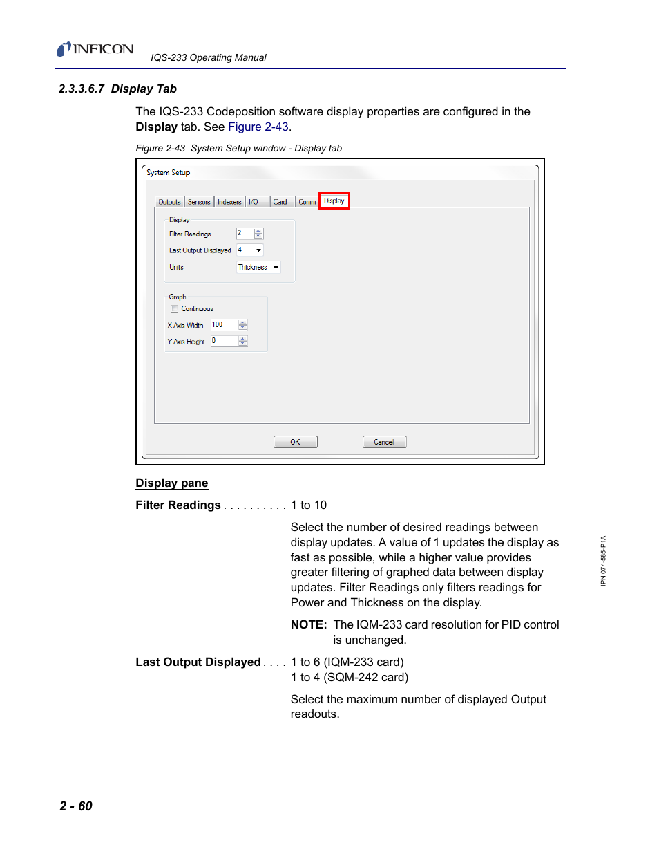 7 display tab | INFICON IQM-233 Thin Film Deposition Controller PCI-Express Card Codeposition Software Operating Manual User Manual | Page 80 / 136