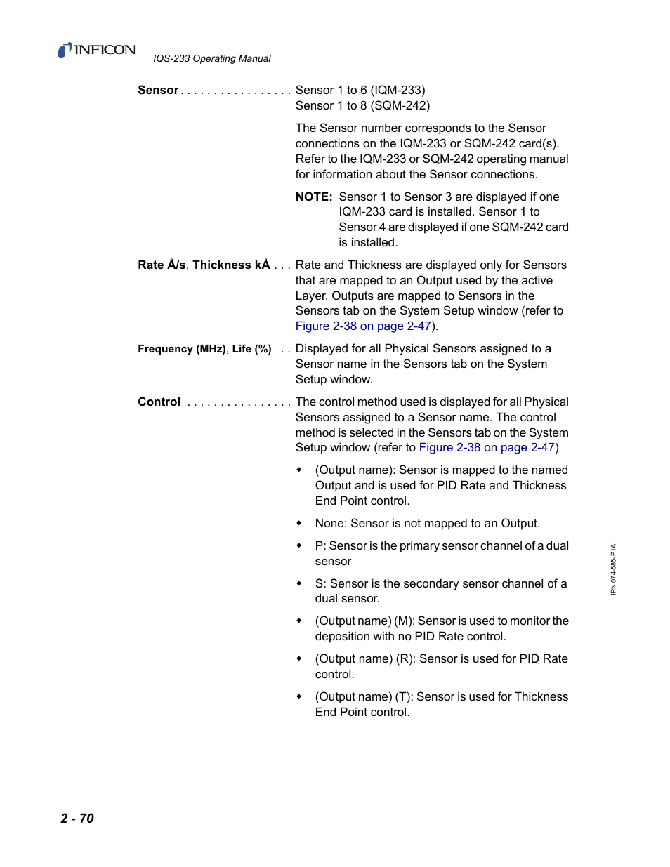 INFICON IQM-233 Thin Film Deposition Controller PCI-Express Card Codeposition Software Operating Manual User Manual | Page 90 / 136
