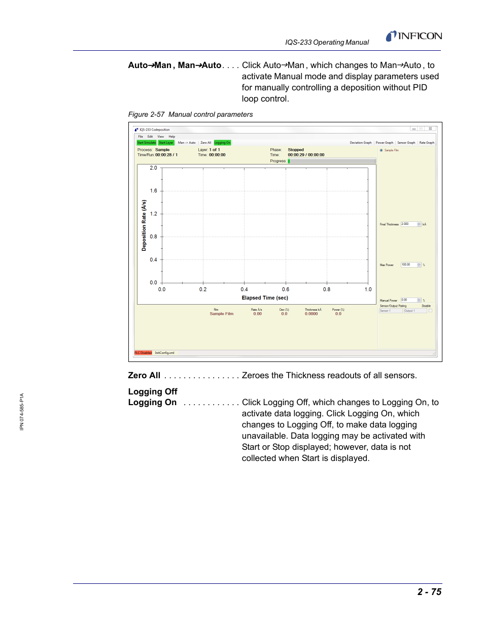 INFICON IQM-233 Thin Film Deposition Controller PCI-Express Card Codeposition Software Operating Manual User Manual | Page 95 / 136