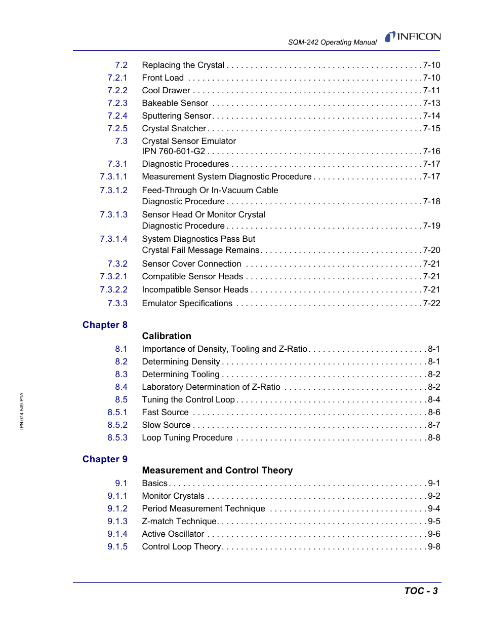 INFICON SQM-242 Thin Film Deposition Controller Card Operating Manual User Manual | Page 11 / 108