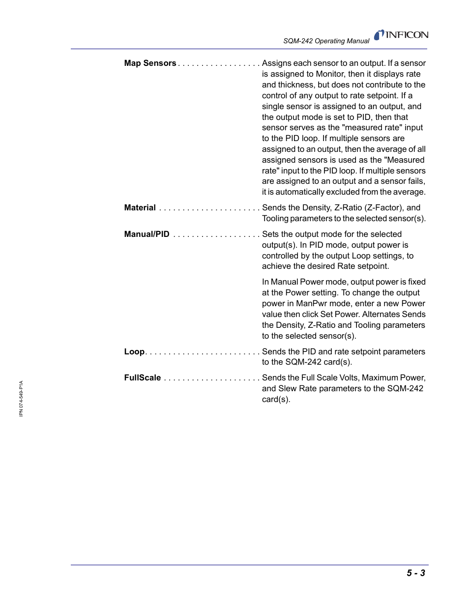 INFICON SQM-242 Thin Film Deposition Controller Card Operating Manual User Manual | Page 45 / 108