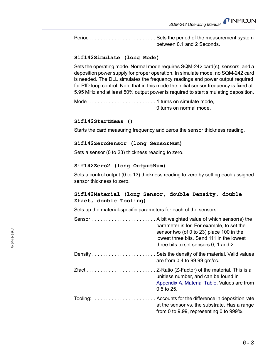 INFICON SQM-242 Thin Film Deposition Controller Card Operating Manual User Manual | Page 49 / 108