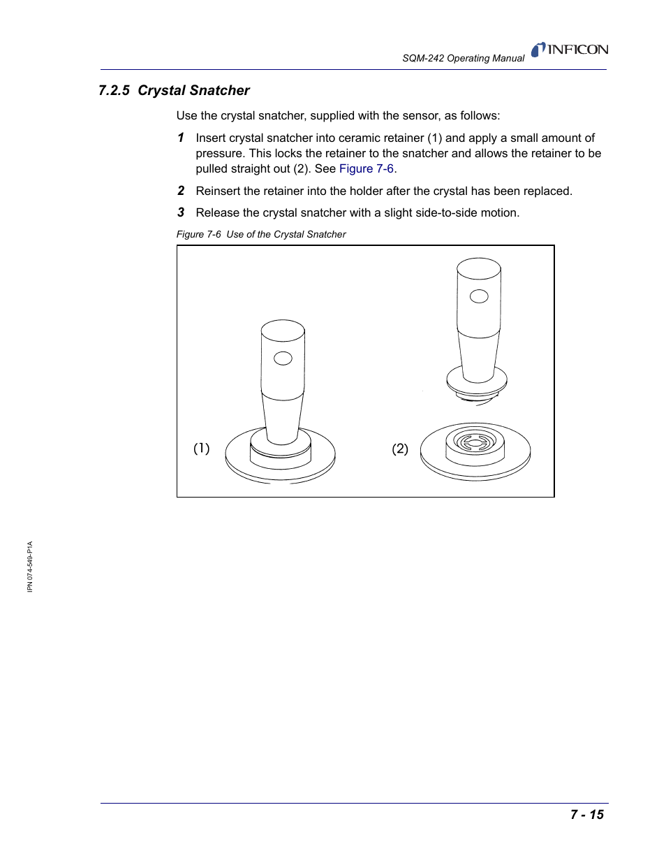 5 crystal snatcher | INFICON SQM-242 Thin Film Deposition Controller Card Operating Manual User Manual | Page 69 / 108