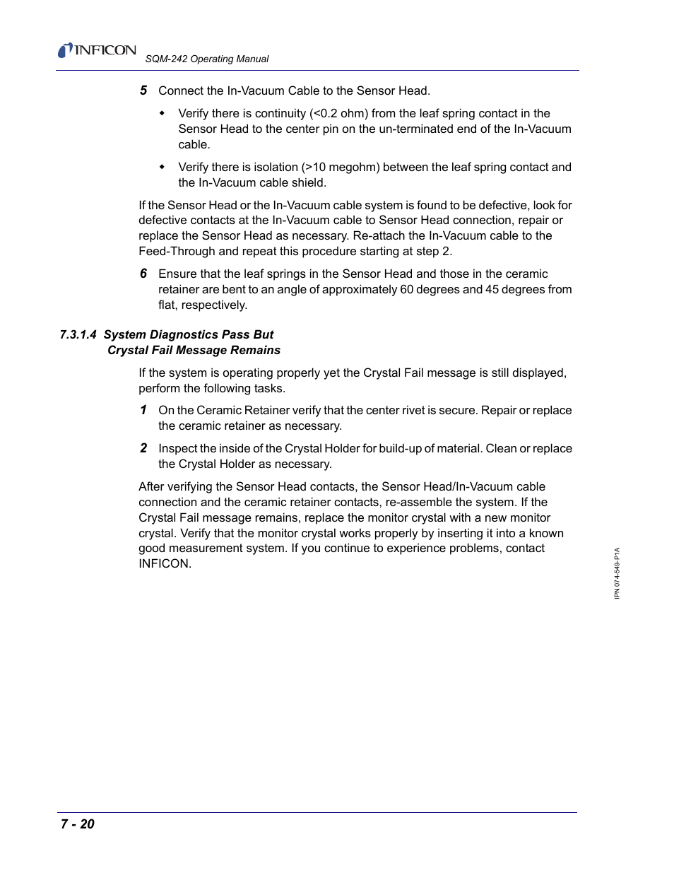 INFICON SQM-242 Thin Film Deposition Controller Card Operating Manual User Manual | Page 74 / 108