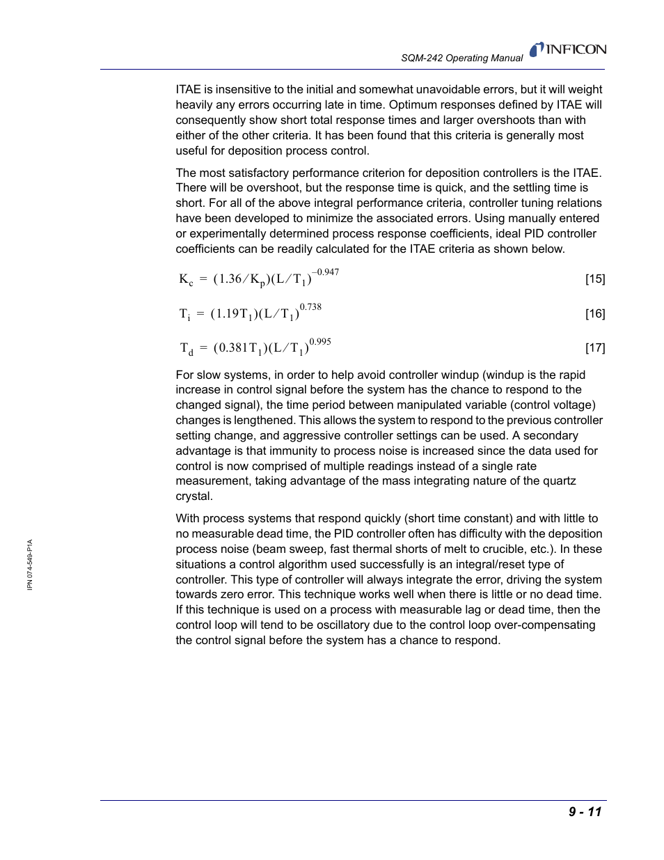 INFICON SQM-242 Thin Film Deposition Controller Card Operating Manual User Manual | Page 97 / 108