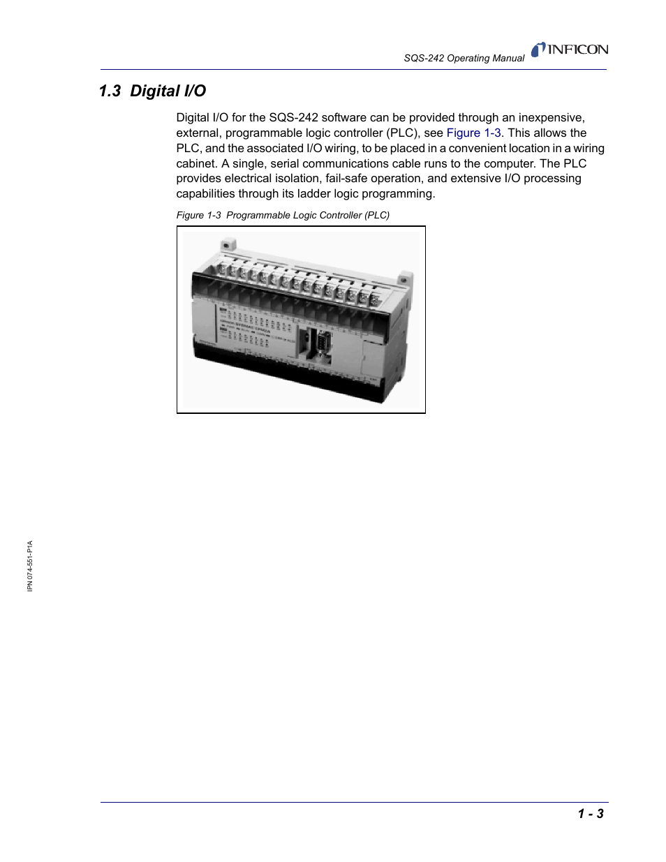 3 digital i/o | INFICON SQM-242 Thin Film Deposition Controller Card Software Operating Manual User Manual | Page 13 / 84