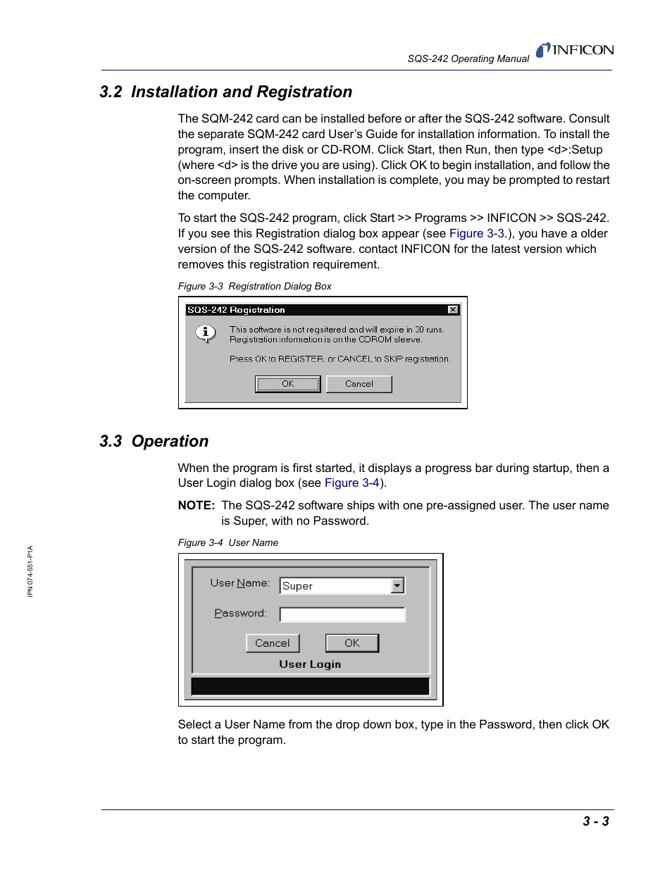 2 installation and registration, 3 operation | INFICON SQM-242 Thin Film Deposition Controller Card Software Operating Manual User Manual | Page 33 / 84