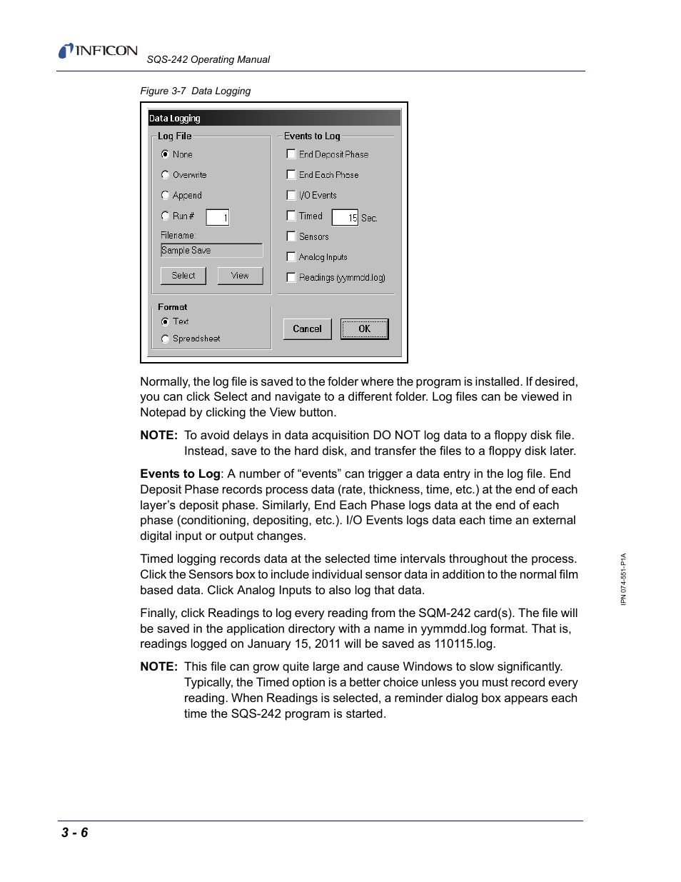 Figure 3-7 | INFICON SQM-242 Thin Film Deposition Controller Card Software Operating Manual User Manual | Page 36 / 84