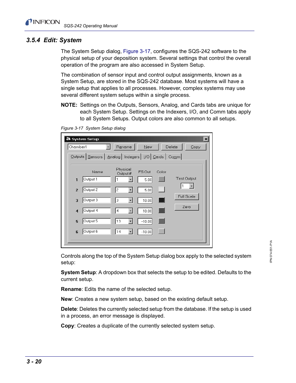 4 edit: system | INFICON SQM-242 Thin Film Deposition Controller Card Software Operating Manual User Manual | Page 50 / 84