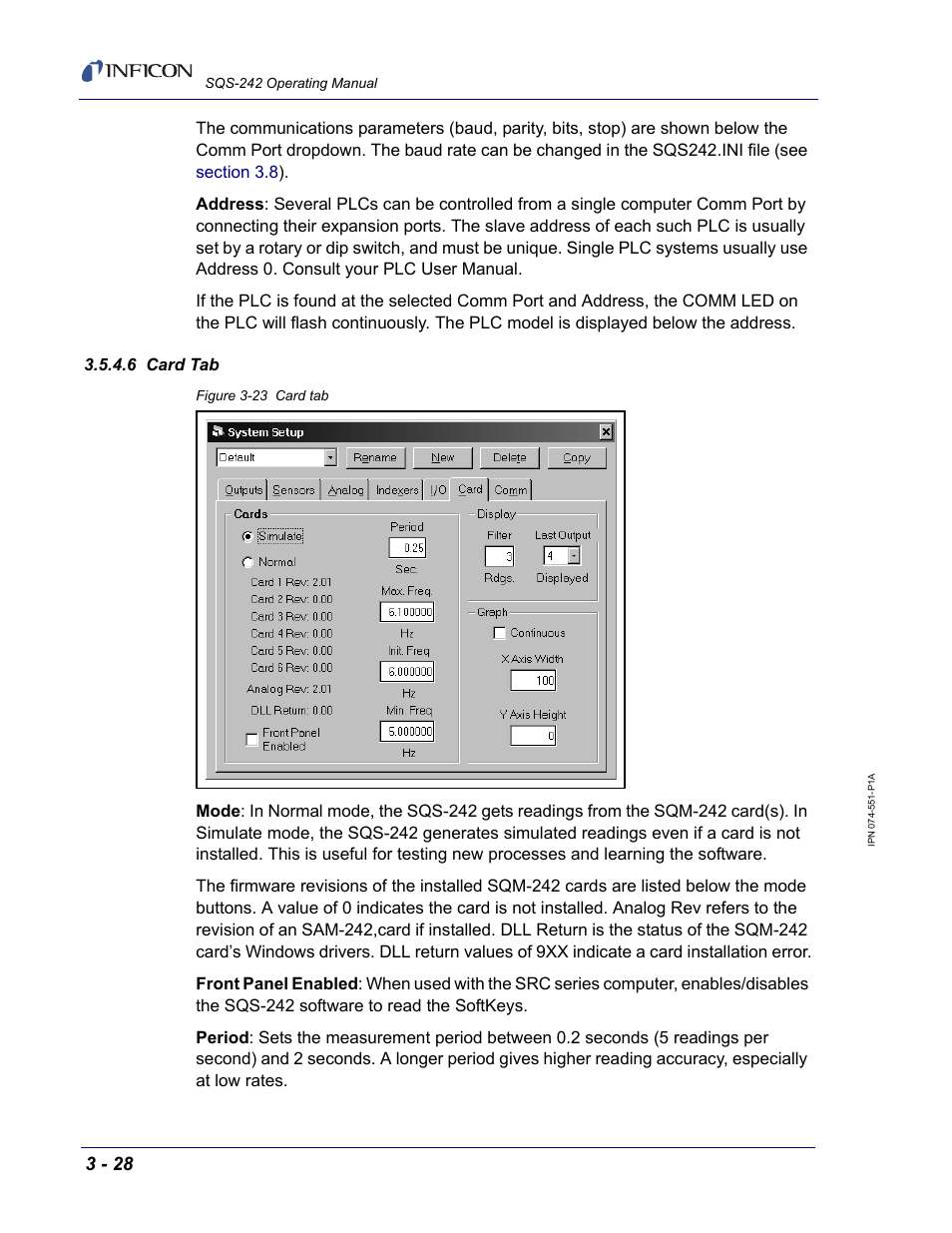 6 card tab | INFICON SQM-242 Thin Film Deposition Controller Card Software Operating Manual User Manual | Page 58 / 84