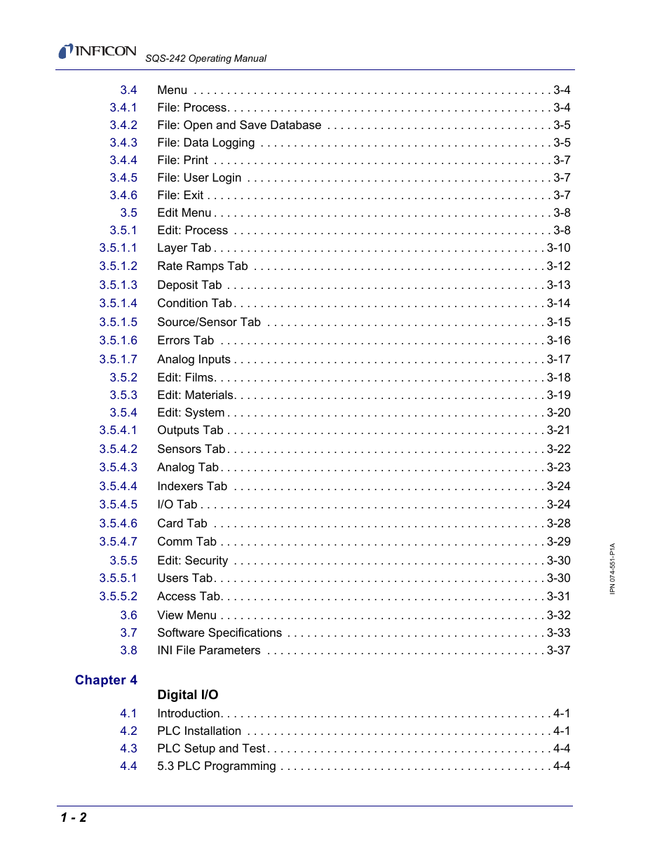 INFICON SQM-242 Thin Film Deposition Controller Card Software Operating Manual User Manual | Page 8 / 84