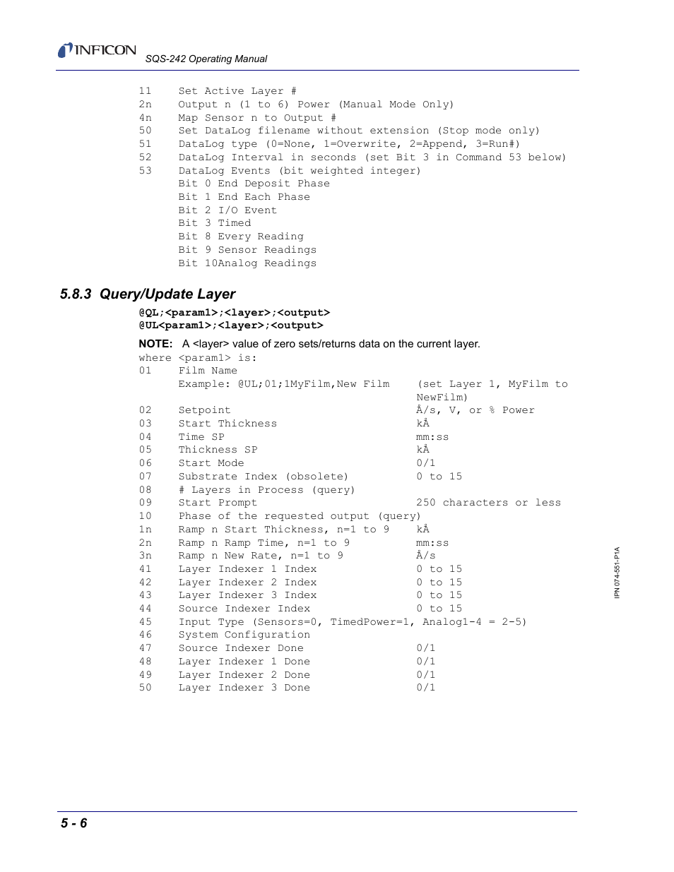 3 query/update layer | INFICON SQM-242 Thin Film Deposition Controller Card Software Operating Manual User Manual | Page 80 / 84