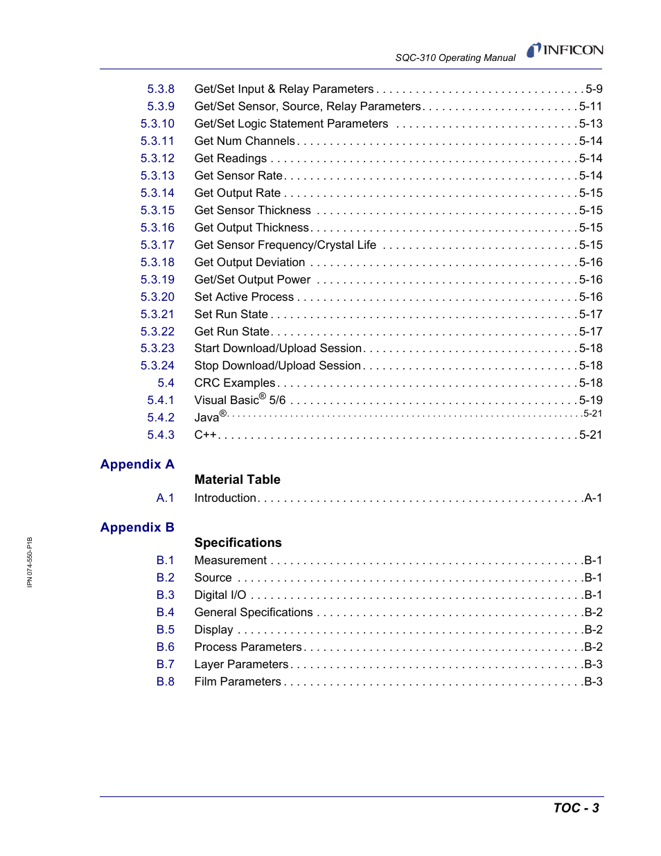 INFICON SQC-310 Thin Film Deposition Controller User Manual | Page 11 / 120