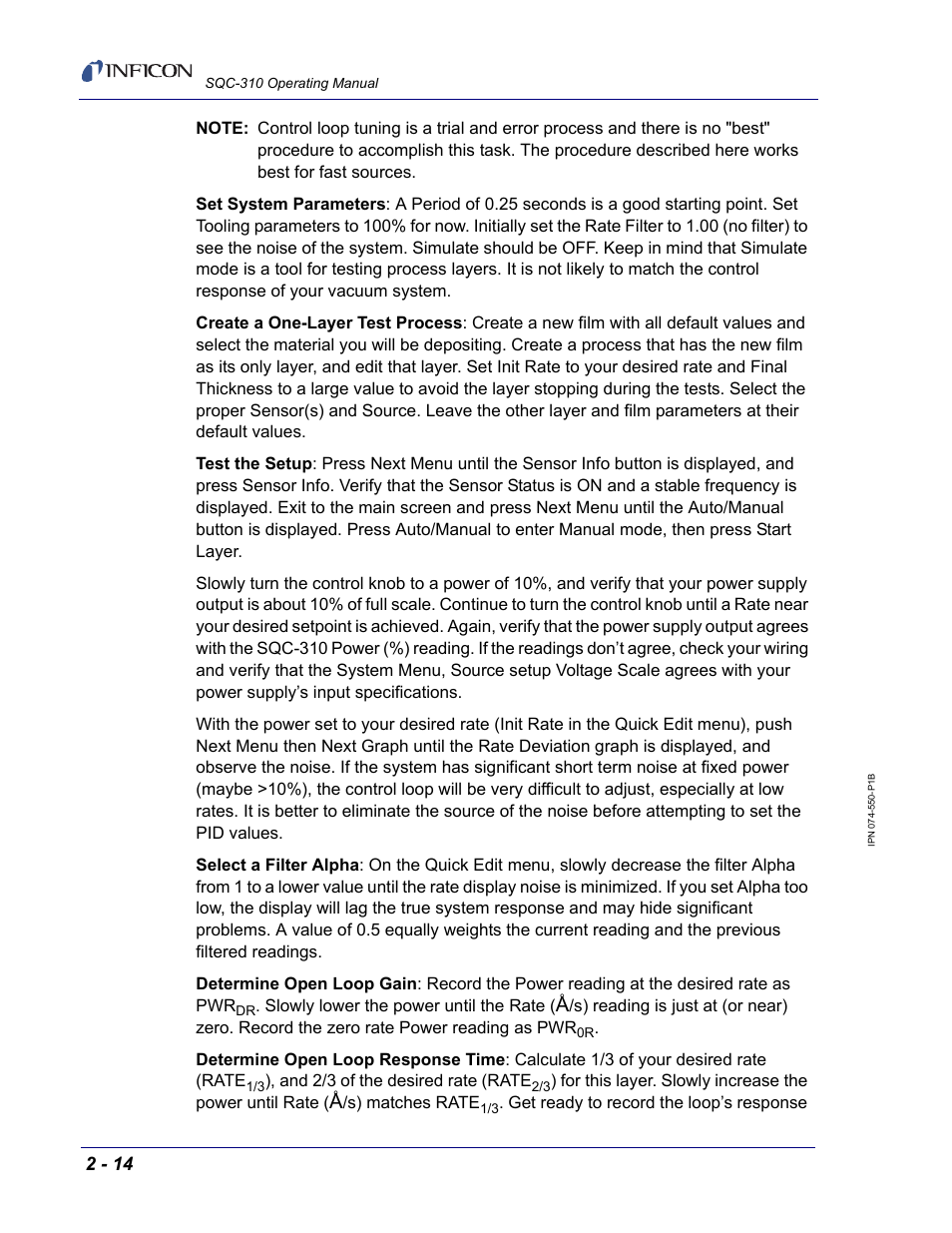 INFICON SQC-310 Thin Film Deposition Controller User Manual | Page 38 / 120