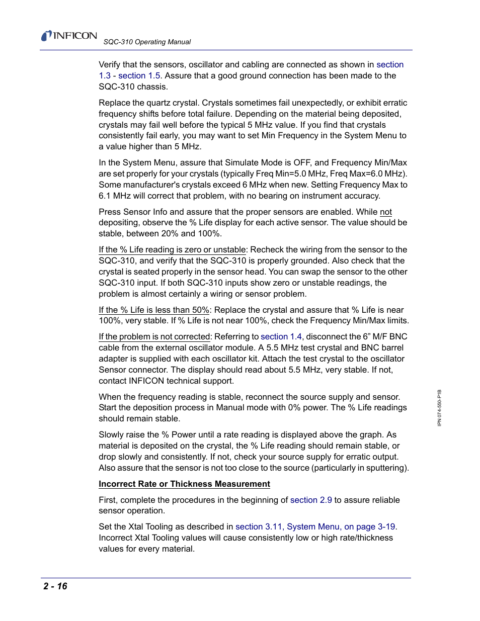 INFICON SQC-310 Thin Film Deposition Controller User Manual | Page 40 / 120