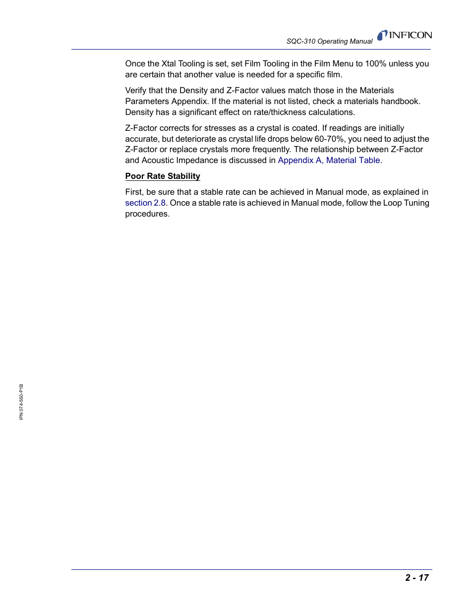 INFICON SQC-310 Thin Film Deposition Controller User Manual | Page 41 / 120