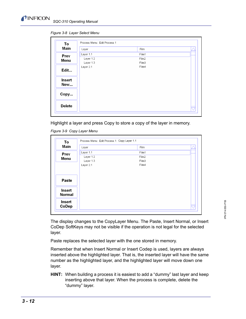 INFICON SQC-310 Thin Film Deposition Controller User Manual | Page 54 / 120